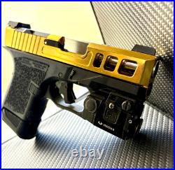Zaffiri Glock 26 Gen 3 Slide RMR Optics Cut Complete Gold G26 Upper +FREE KNIFE
