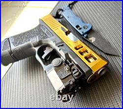 Zaffiri Glock 26 Gen 3 Slide RMR Optics Cut Complete Gold G26 Upper +FREE KNIFE
