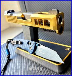 Zaffiri Glock 26 Gen 3 Slide RMR Optics Cut Complete Gold G26 Upper +FREE KNIFE