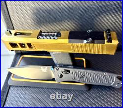 Zaffiri Slide For Glock 26 Gen 3 RMR Optics Cut Complete G26 Upper +FREE KNIFE